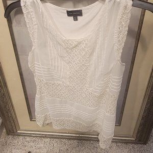 White lace tank top
